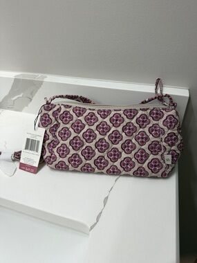 Vera Bradley Pink Mosaic Pattern Quilted Wristlet